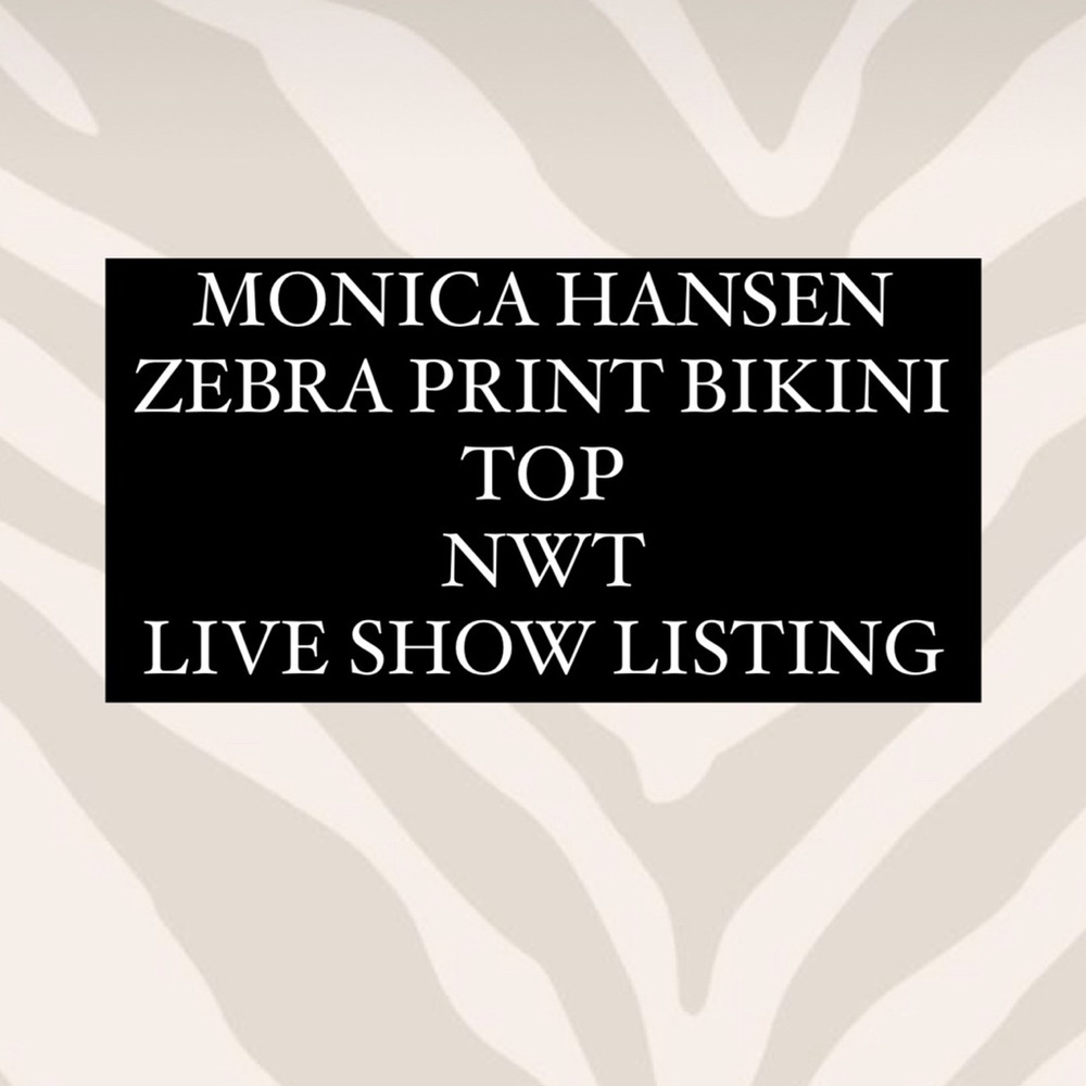 Monica Hansen Zebra Wrap Triangle Bikini NWT
